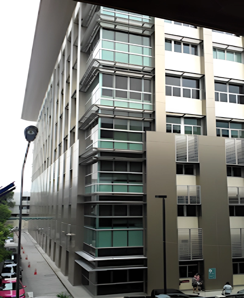 ACP-clad building facade